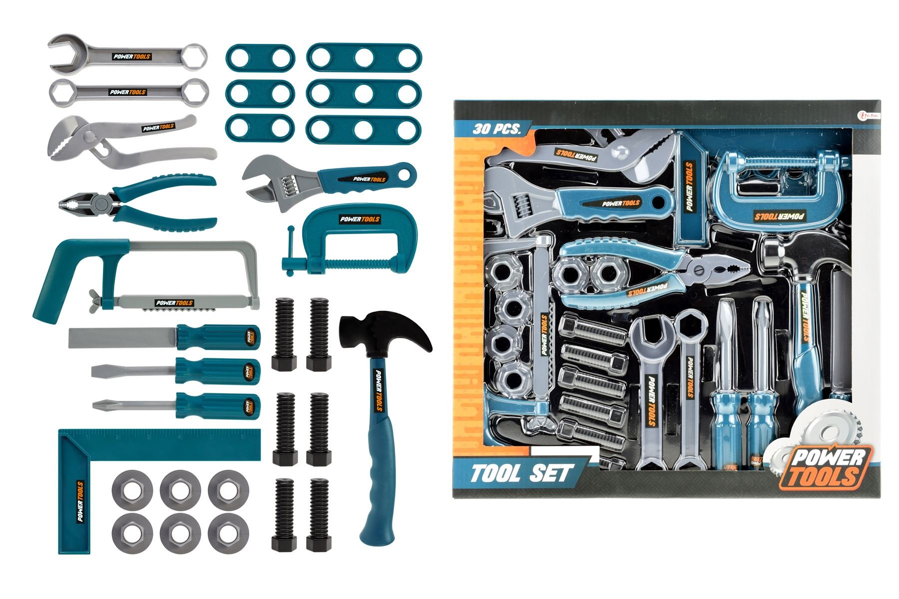 Toi-Toys – 30-Piece Tool Set Accessories for Bicycles and Cars, multicoloured 38021 a