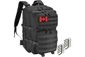 ANJINU Tactical Backpack, Military Backpack, Molle Backpack, 42L Hiking Daypacks