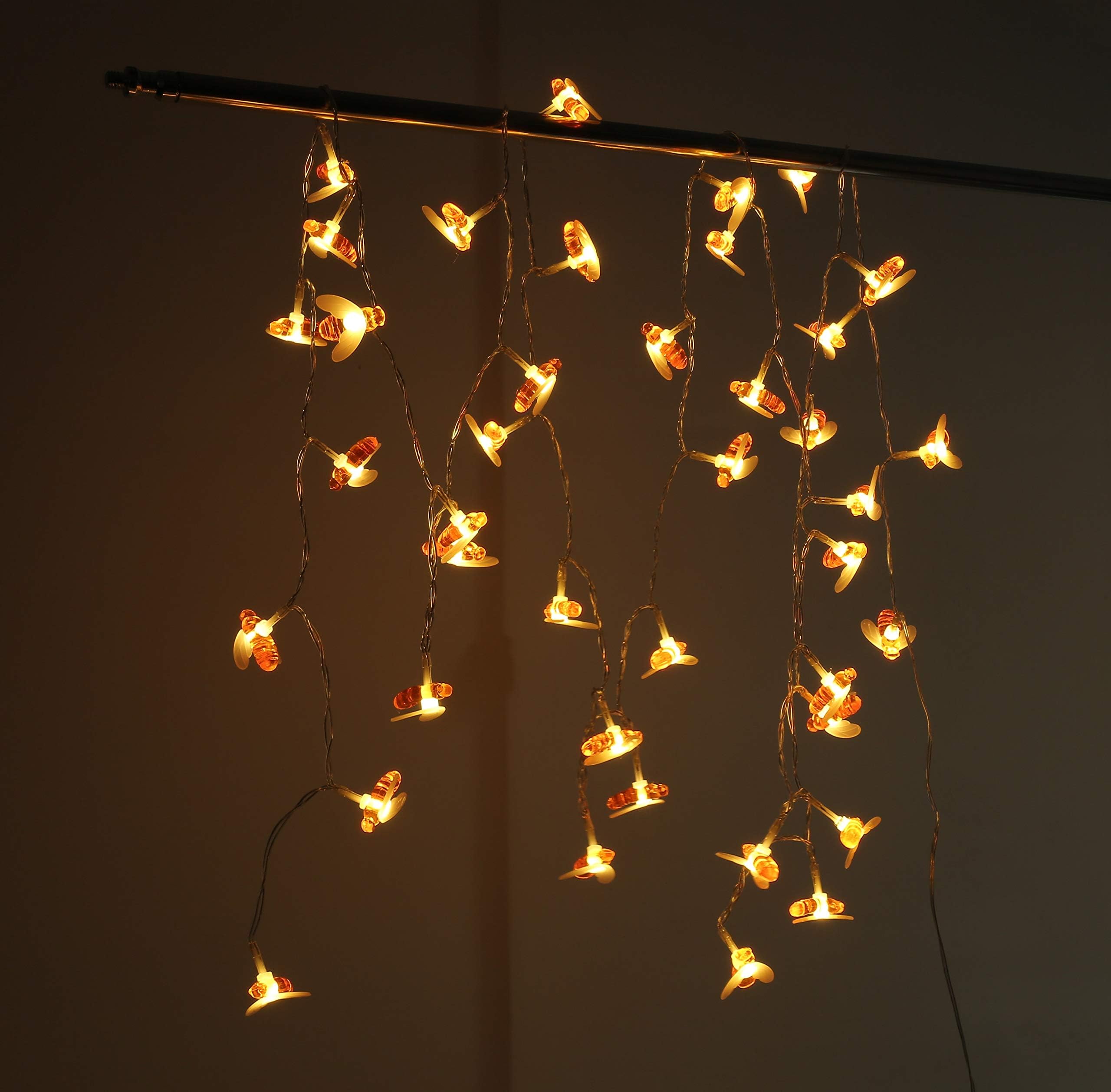Aukora [Remote & Timer] Bee Fairy String Lights for Christmas Indoor Outdoor Decoration, 8 Modes 40 LED Battery Powered Starry String Lights for Garden Patio Wedding Bedroom Decor, Ideal Gift