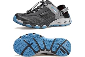 HUMTTO Men's Amphibious Water Shoes - Hiking Sandals for Men Outdoor Water Sandal Closed Toe Non-Slip River Shoes Summer Quick Drying Aqua Shoe