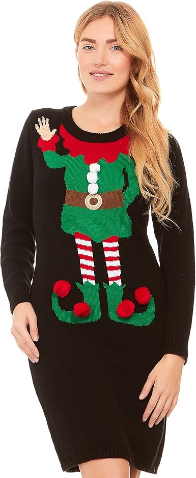 cute ugly christmas sweater dress