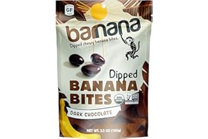 Barnana Dipped Banana Bites, Dark Chocolate, 3.5 Oz