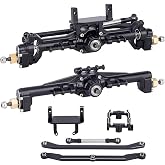 AMK TRX4M Portal Axles Extended 20mm, 109.6g CNC Aluminum TRX4M Front &amp; Rear Axle Set with Two Servo Mounts for 1/18 RC CrawlerCar TRX4M Axle Upgrade Parts