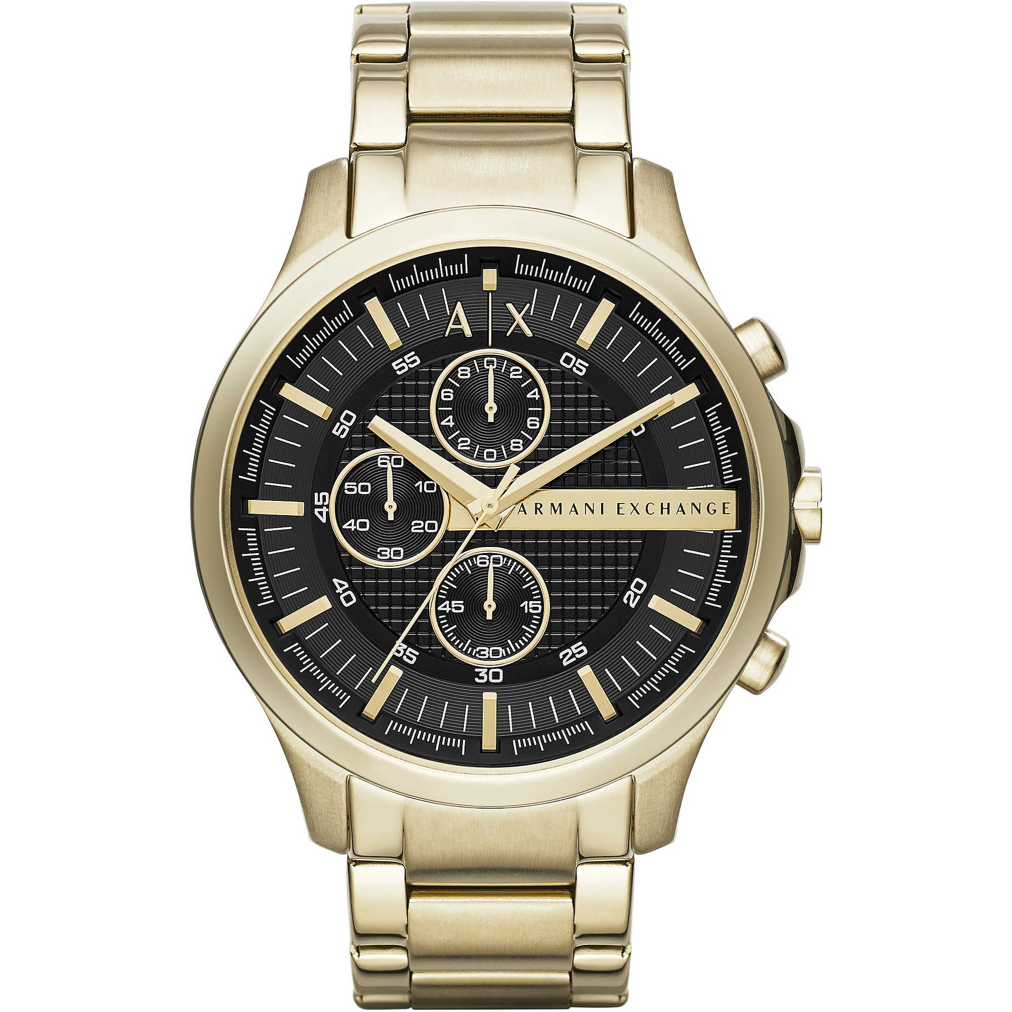 Armani Exchange Hampton Men's Quartz Watch with Black Dial and Gold Stainless Steel Bracelet AX2137 — image 1