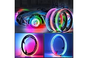 AddSafety Wheel Ring Lights Fit for Polaris Slingshot S SL SLR R Roush Edition 2015-2024, Chasing Color Rim Lights with Bluetooth and Remote Fit for All Polaris Slingshot Models Vehicle Specific