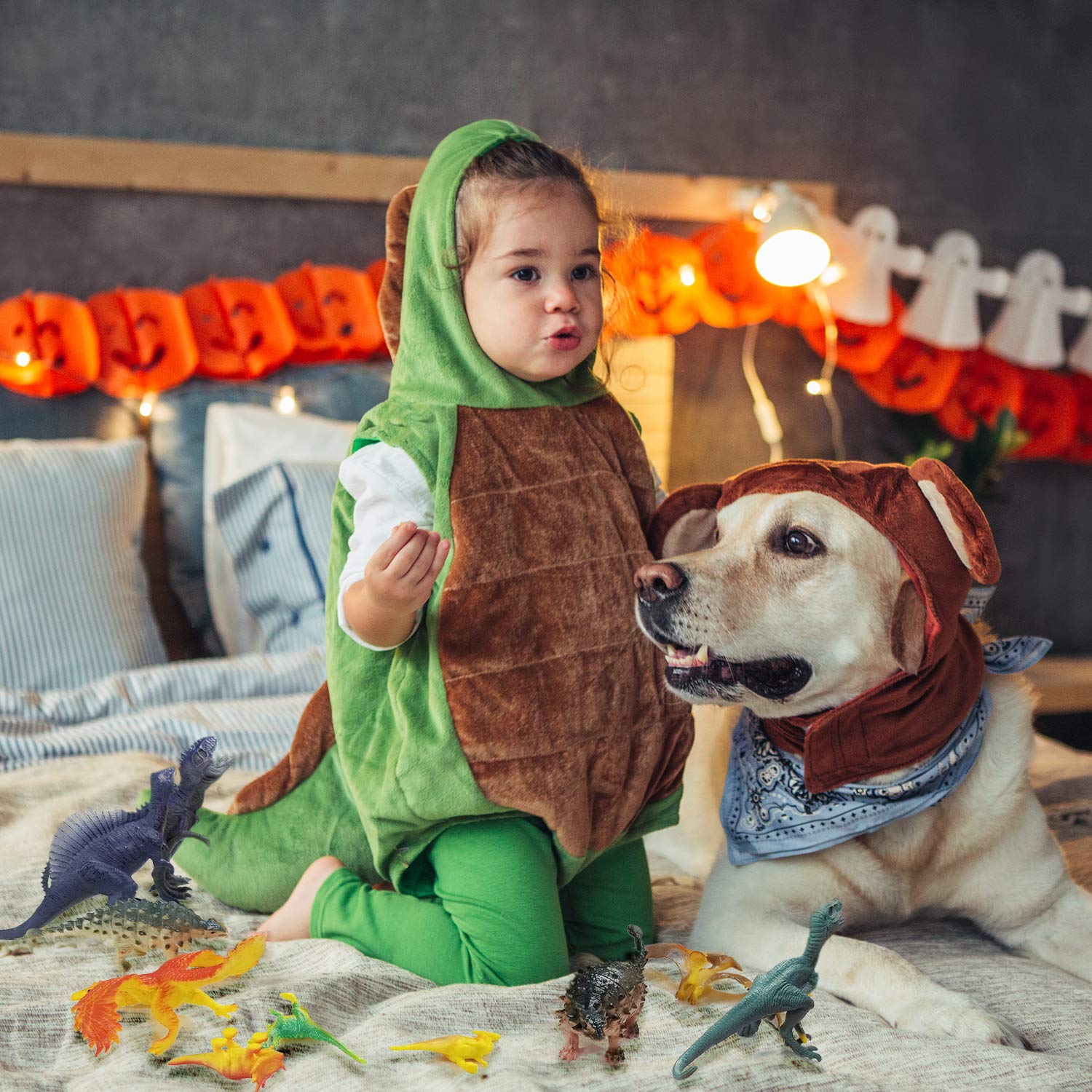 WOSTOO Dinosaurier Spielzeug Set, 23pcs Figur Dinosaurier mit 6pcs Simulierte Pflanze Dinosaurier Spielzeug Dinosaurier Blöcke Set Kunststoff Dinosaurier Figuren Party für Kinder 3 - 8 Jahre Alte