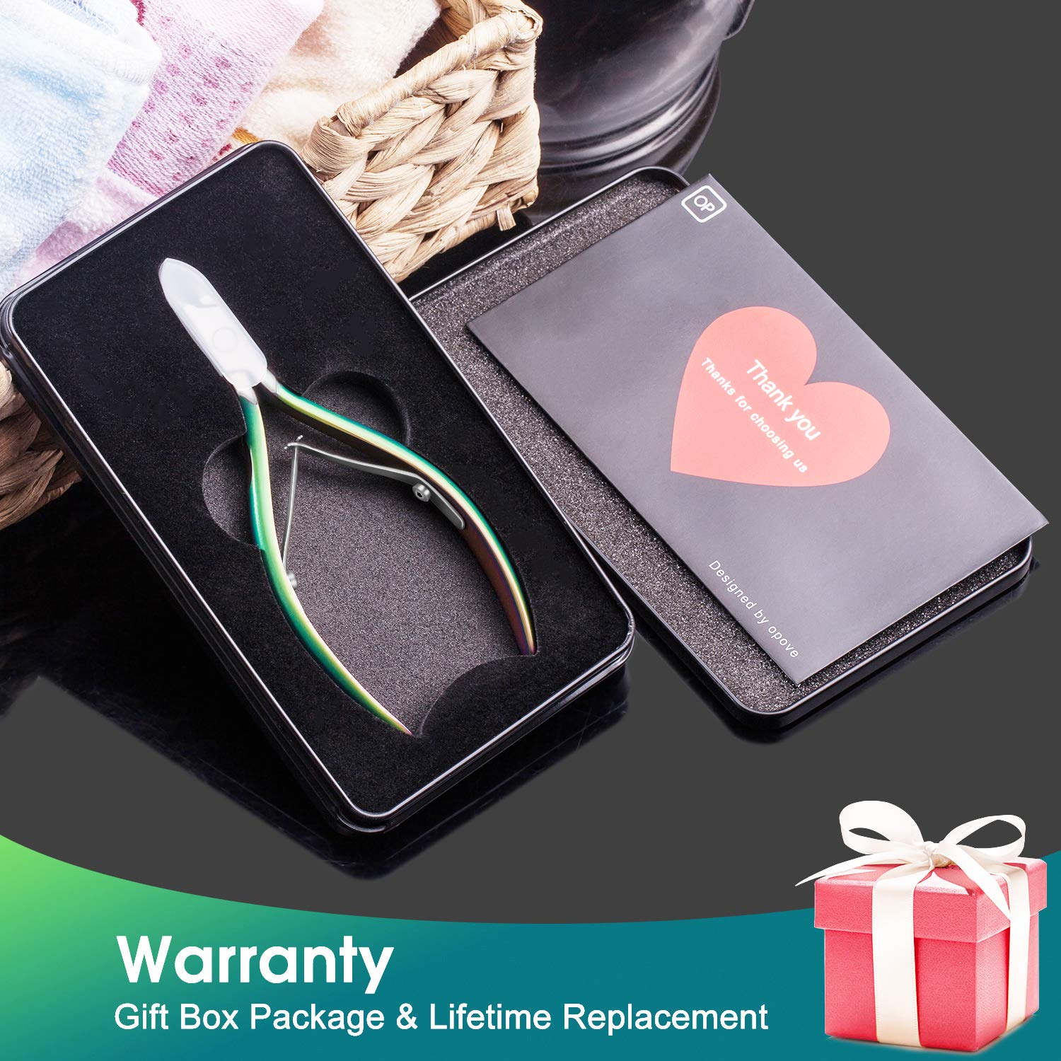 Cuticle Trimmer Cuticle Nippers Clippers Stainless Steel Hangnail Remover Extremely Sharp Cutter Pedicure Manicure Tool, opove X7 Rainbow Gradient: Home Improvement