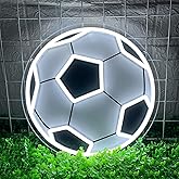 Ecluloriven Soccer Neon Sign, Dimmable Football LED Neon Light for Fans, Sports Themed Neons Signs Light for Boys Teen Home Bedroom Man Cave Playroom College Dorm Club Birthday Party Decor