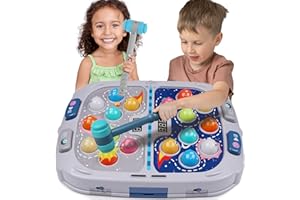 PAFOLO Whack Game Mole, Toys for 3+ Year Old Boys, 3 4 5+ Year old Birthday Gifts Boy with Lights & Sounds, 2-Player Whack Game with 9 Speed Levels, Perfect for Families with Multiple Kid of Different Ages