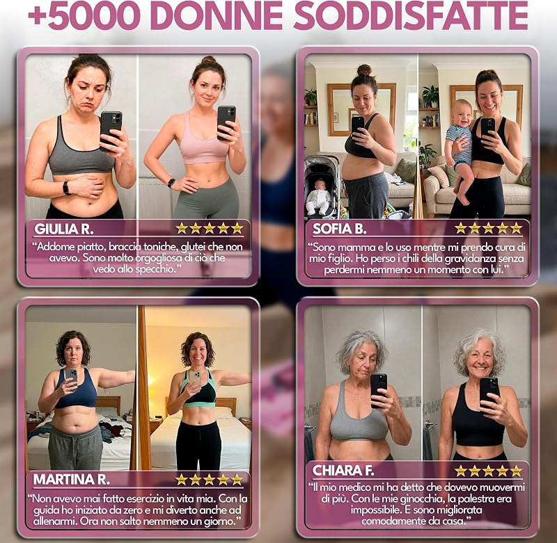 Pilates Reformer Pieghevole per Casa con Accessori + Guida 10 Esercizi | Mini Reformer Pilates | Tavola Board Multifunzionale | Attrezzi Fitness Casa | Kit Completo Home Gym