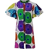 SHENBOLEN Women African Print Jacket Dashiki Traditional Top Dress