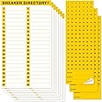 10 Sheets Breaker Panel Labels, 7 Breaker Catalog Stickers & 3 Number Stickers, Waterproof Durable Self-Adhesive Electrical Stickers