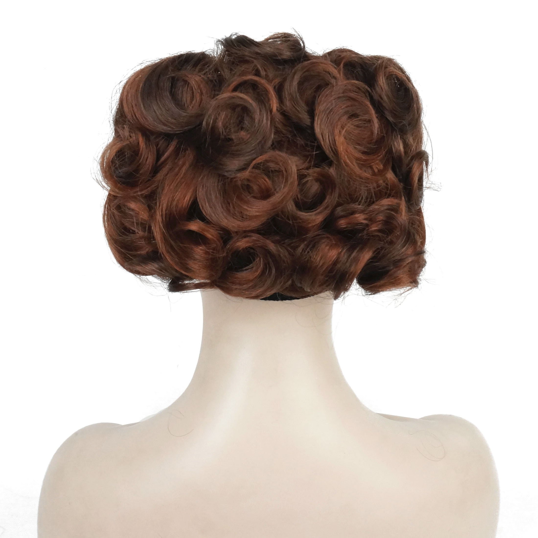 Lydell Short Messy Curly Dish Hair Bun Extension Stretch hair Combs Clip in Ponytail Extension (6TR)