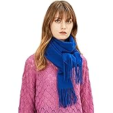 MERINOSNUG 100% Merino Wool Winter Scarf for Women Cashmere Pashmina Soft Luxury Warm Shawl Wraps Stole Valentine's Gift