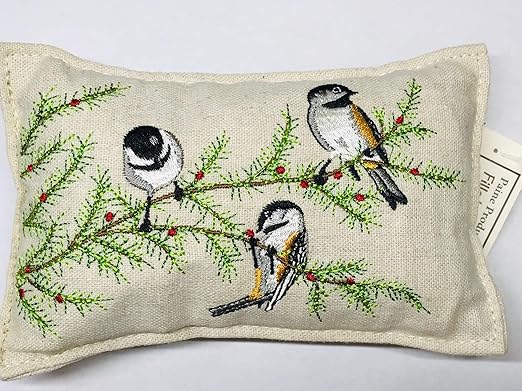 Amazon Com Paine S Embroidered 3 Chickadees Balsam Fir Filled