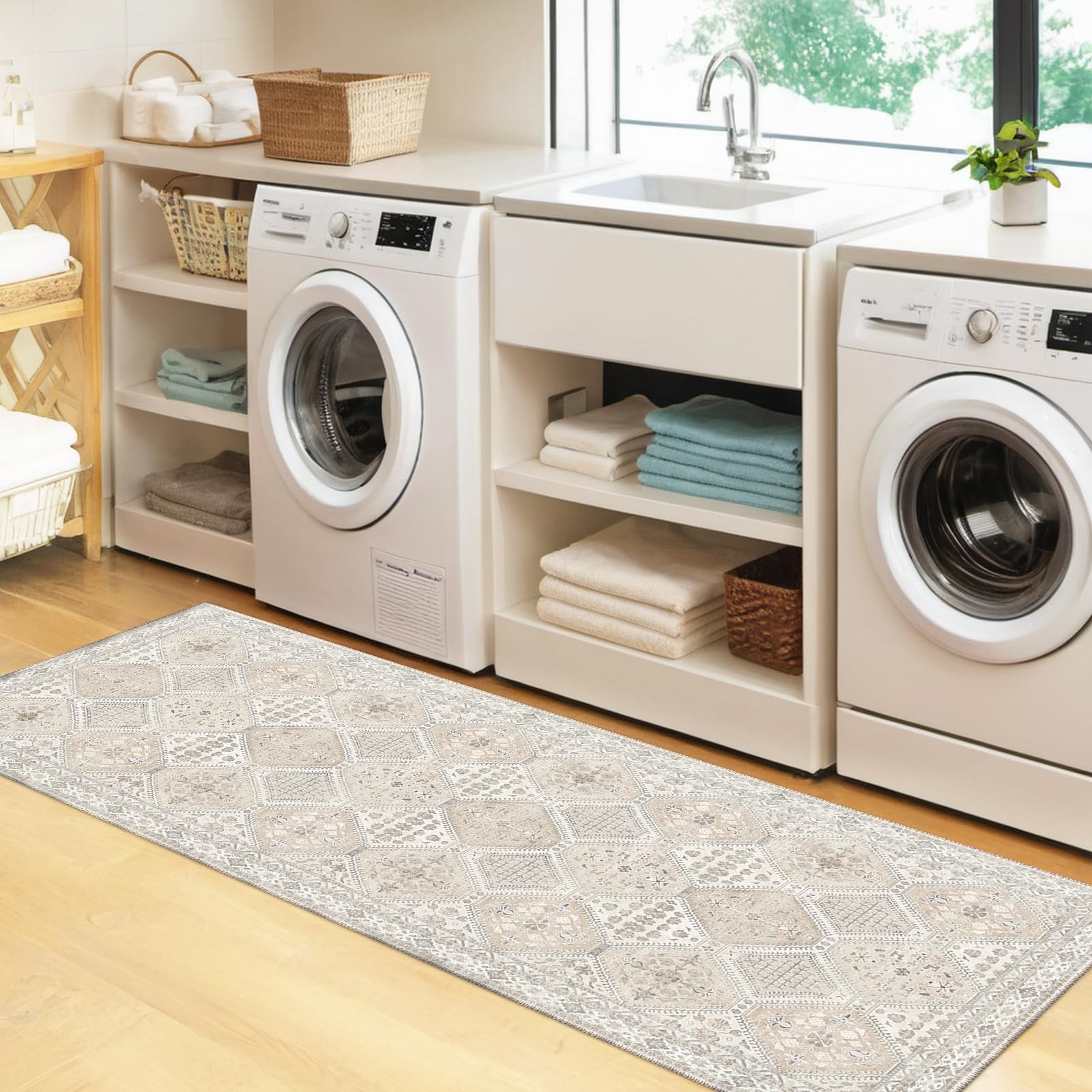 CAPALOCA 2x3 Area Rug Bohemian Rugs with Print