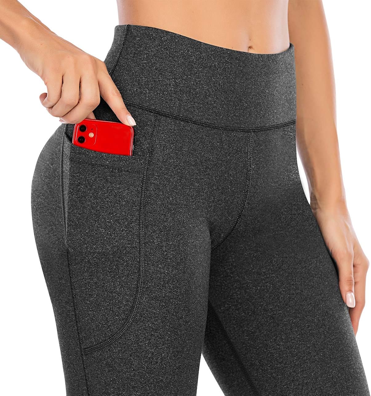 Heathyoga Bootcut Yoga Pants for Women with Pockets High Waisted Workout Pants for Women Bootleg Work Pants Dress Pants: Clothing