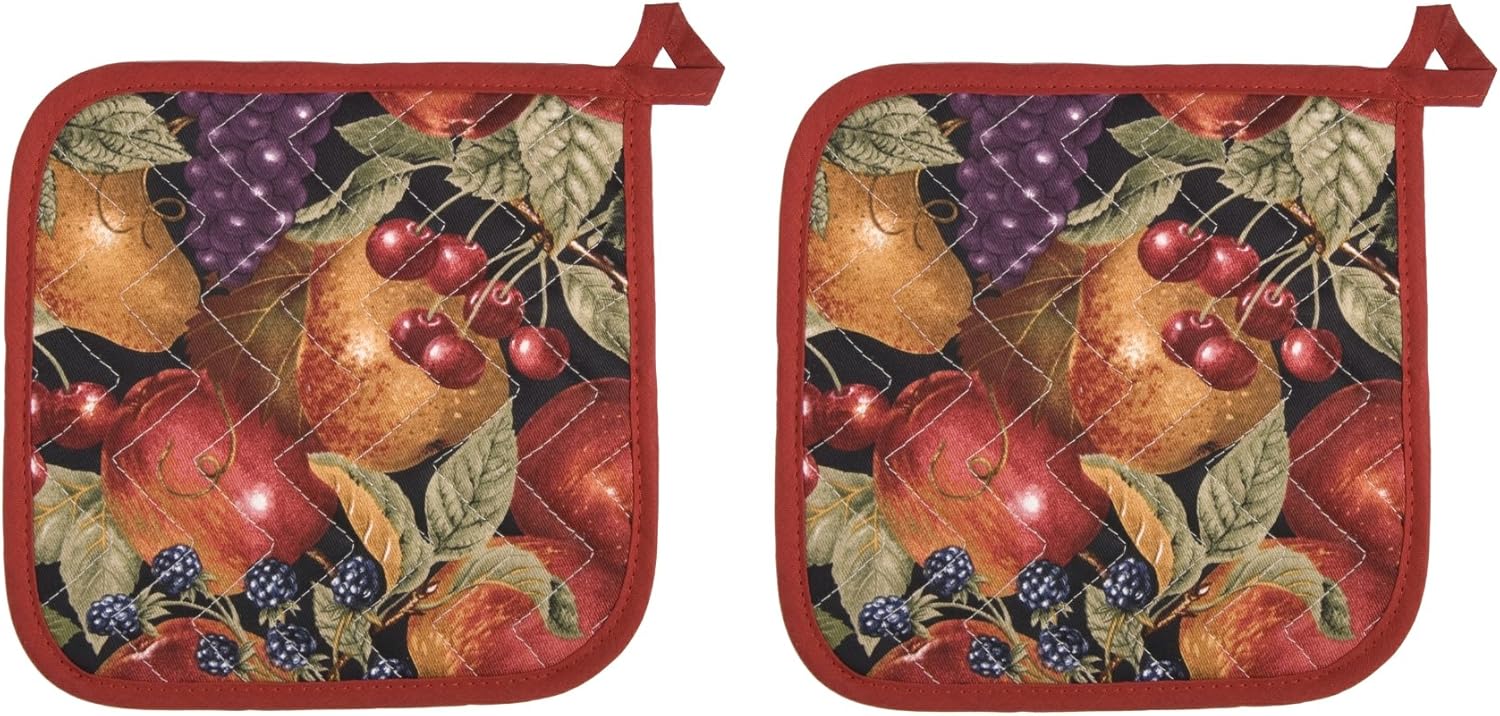 Now Designs Basic Potholders, Provencal Yellow, Set of 2: Home & Kitchen
