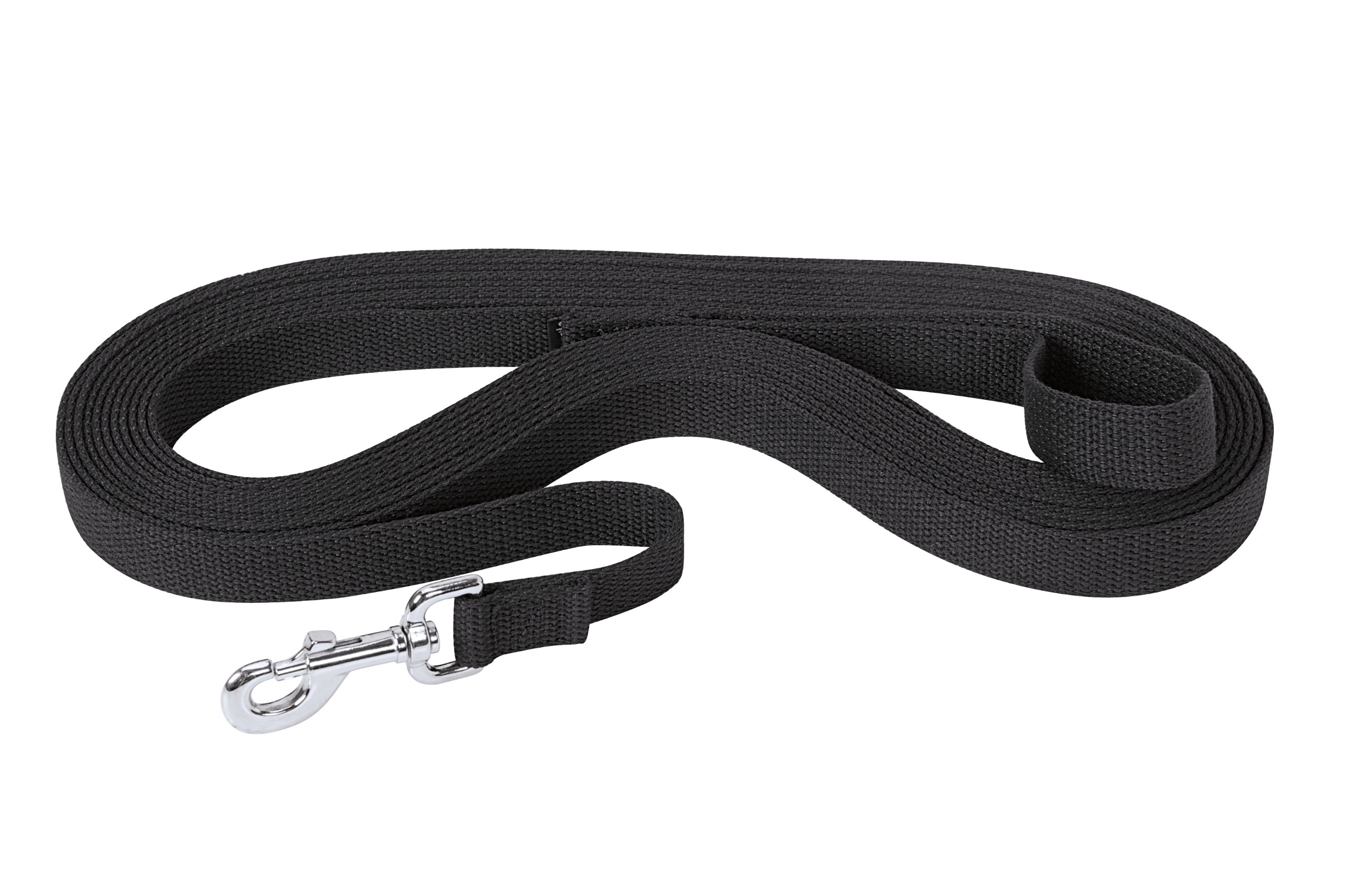 Weaver Leather Flat Cotton Lunge Line, Black, 1 x 30'
