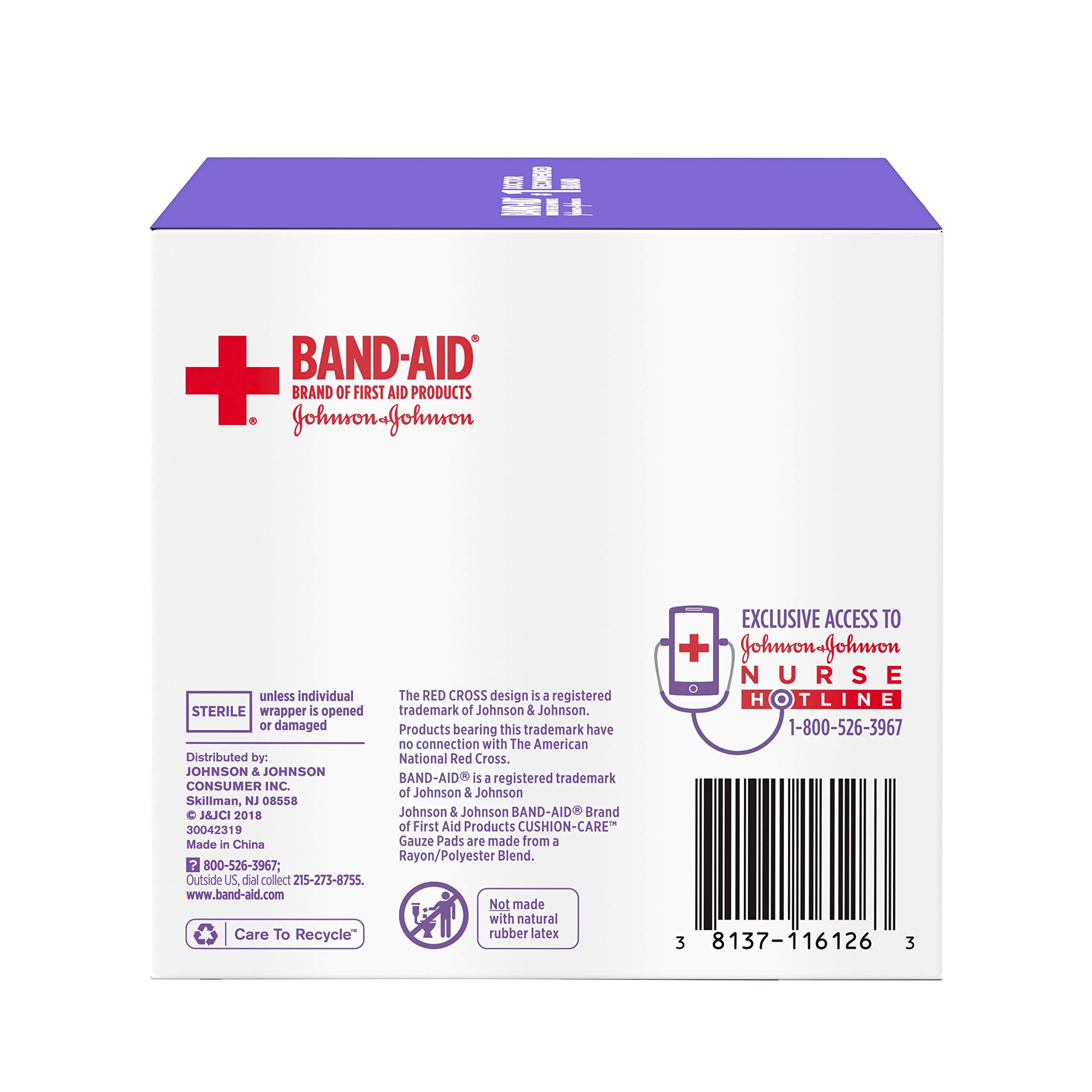Band-Aid Brand Medium Gauze Pads, 3x3 Inch (Pack of 25)