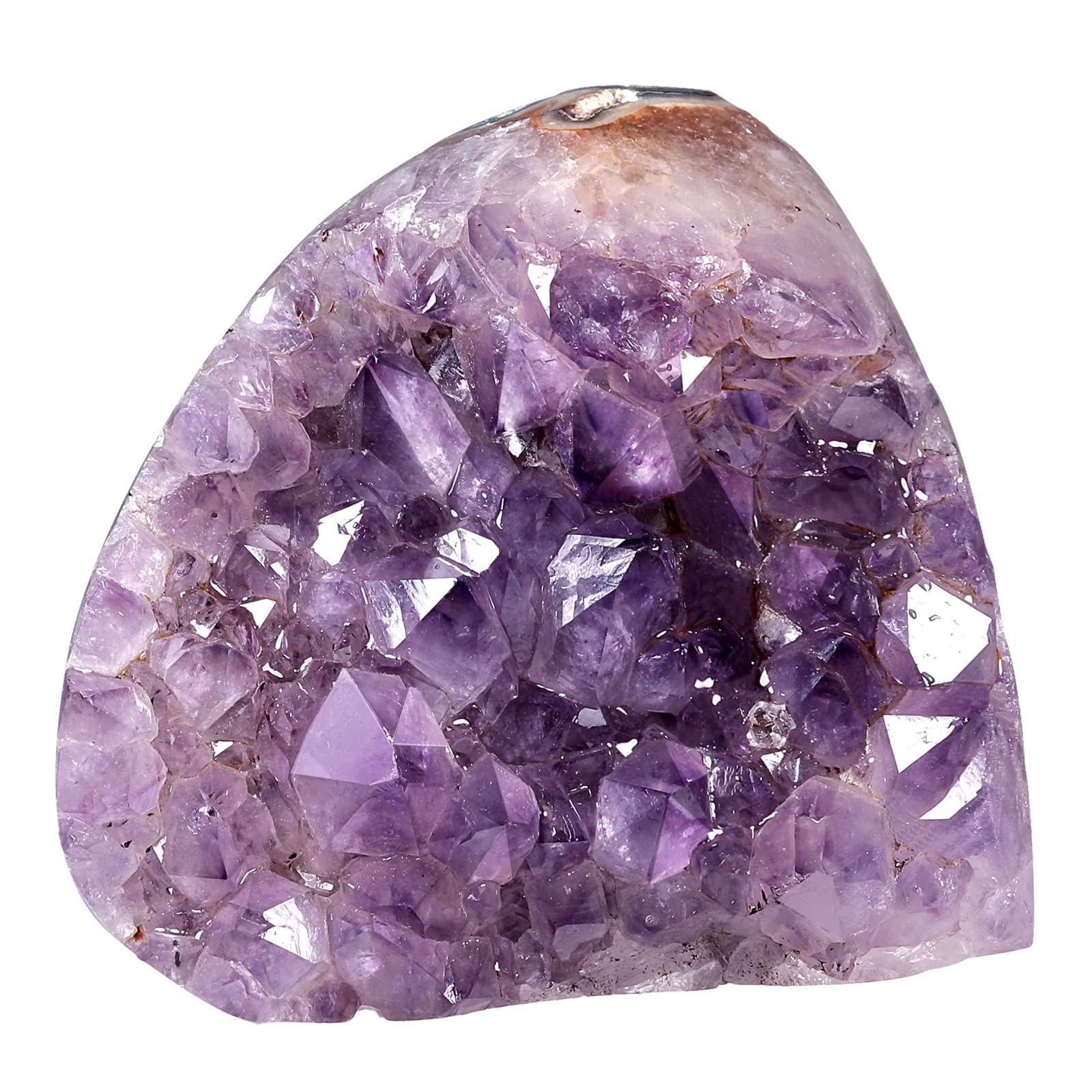 Nupuyai Natural Amethyst Crystal Quartz Cluster, Mineral Geode Druzy Specimen Stone for Reiki Healing Home Decoration (300-400g)