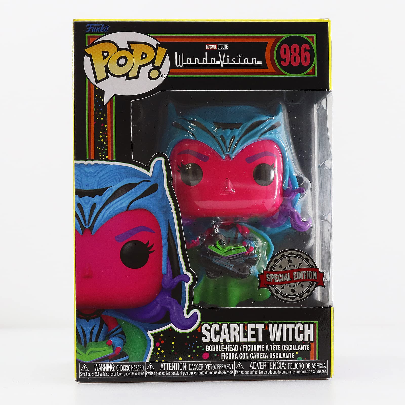 Funko Pop! Marvel: Wanda Vision - Scarlet Witch - (Blacklight) - Collectable Vinyl Figure - Gift Idea - Official Merchandise - Toys for Kids & Adults - TV Fans - Model Figure for Collectors