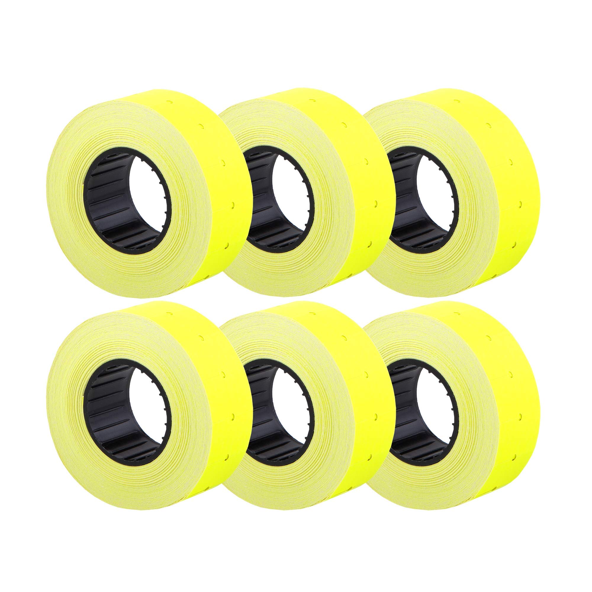 (6 rolls) Yelow 21 x 12 mm colored Paper Sticker Price Gun Pricemarker labels MX-5500