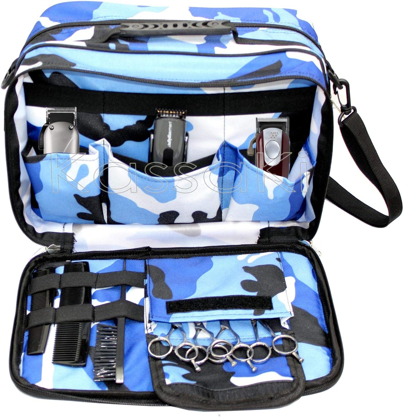 Kassaki Pro Hairdressing Tool Carry Hair Equipment Salon Storage Travel Bag Case Camo