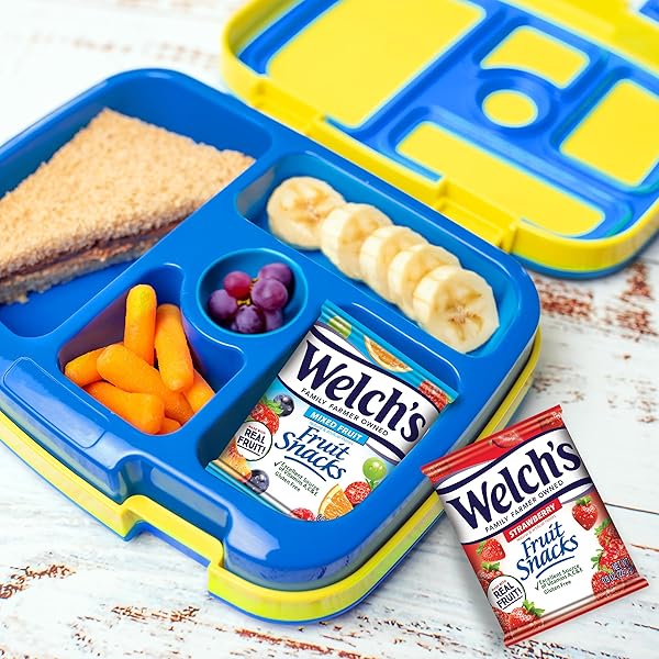 WELCH’S FRUIT SNACKS, MIXED FRUIT & STRAWBERRY SNACK BOX, GLUTEN FREE, 0.8OZ SNACK PACKS (PACK OF 60)