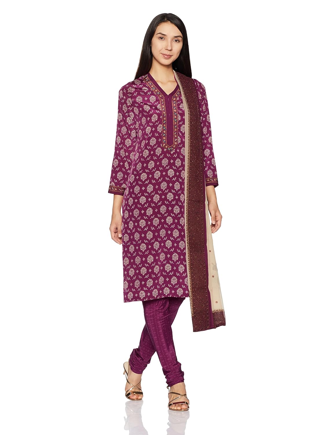 biba women's straight salwar suit