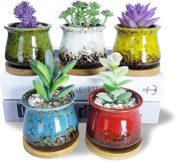 Succulent Pots, Artketty 3.1 Inch Ceramic Succulent