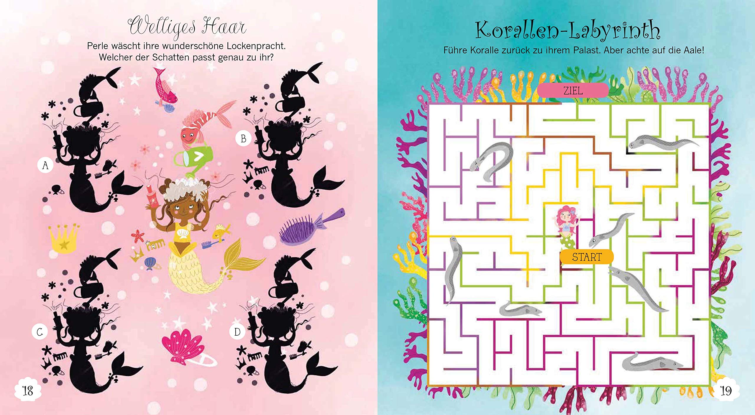 Zauberhafte Meerjungfrauen Ratseln Und Ausmalen Durchgehend Vierfarbig Ab 6 Jahren Kinderratsel Bilderratsel Labyrinthe Wortsuchspiele Suchbilder Sudokus Ausmalbilder Und Vieles Mehr Regan Lisa 9783809440062 Amazon Com Books