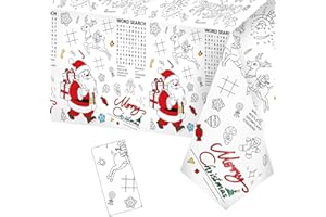 PADELO Giant Merry Christmas Coloring Tablecloth for Kids - Large Xmas Coloring Poster, DIY Snowman Paper Tablecloth Jumbo Banner Craft for Christmas Activity Party Favors Gifts Supplies Decor, 54x108 Inch
