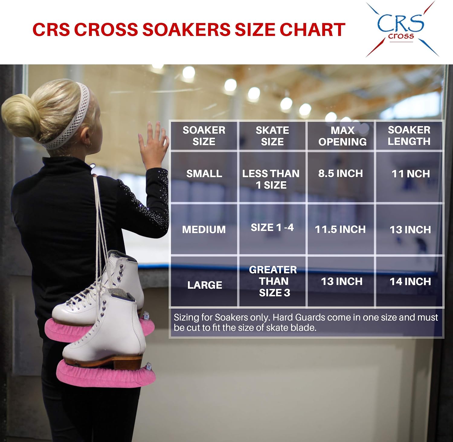 CRS Cross Skate Guards, Soakers & Towel Gift Set - Ice Skating Guards and Soft Skate Blade Covers for Figure Skating or Hockey : Sports & Outdoors