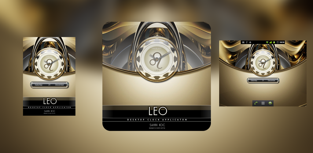 Leo Beautiful Clock Widget Zodiac Theme for Android