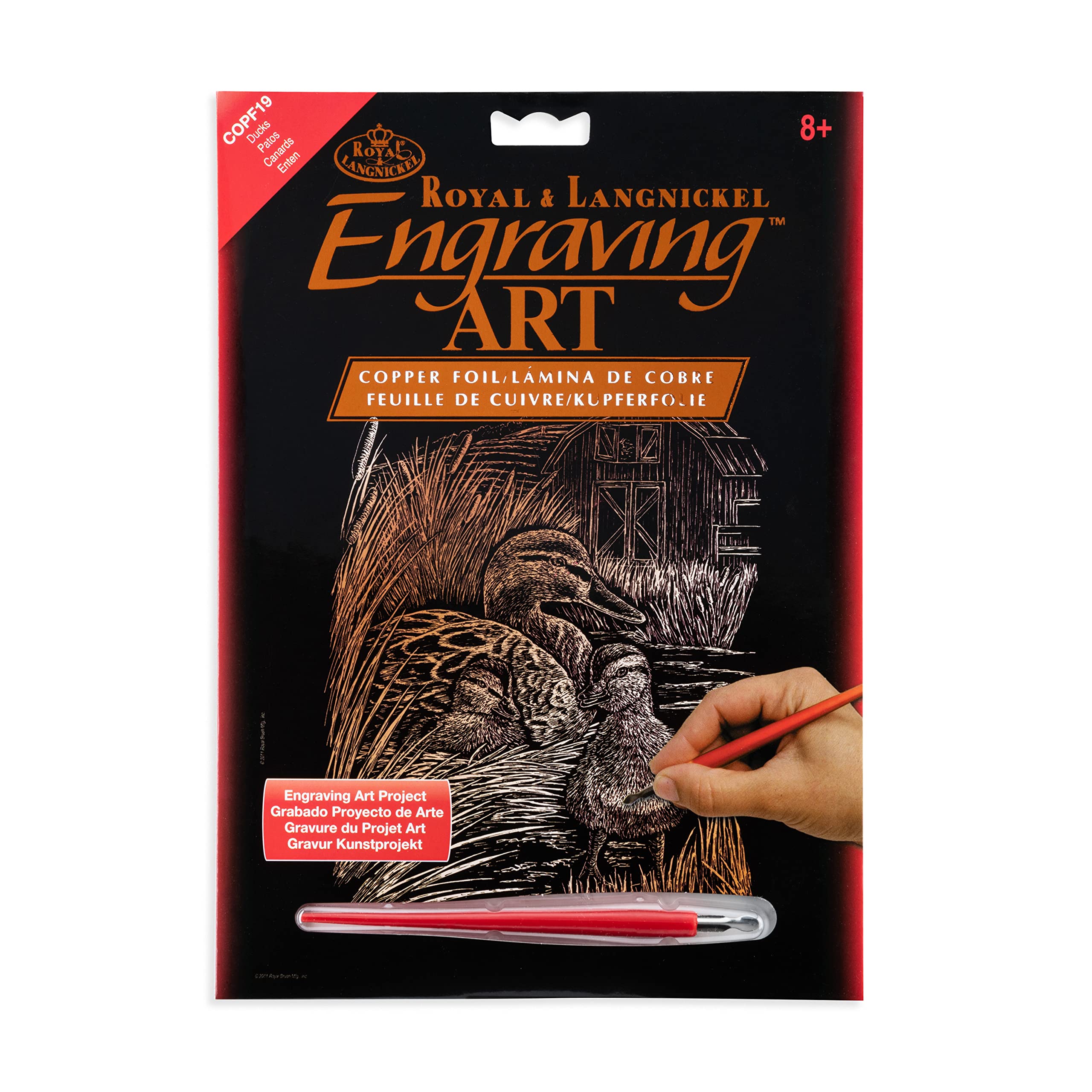 Royal & Langnickel Copper Engraving Art A4 Size Ducks Designed Painting Set