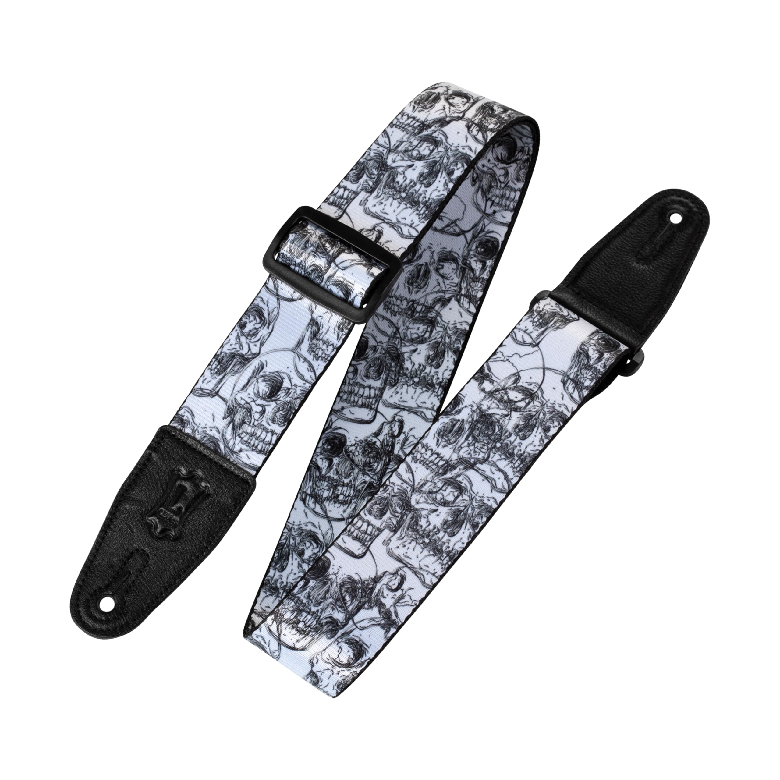 Levy's MPD2-048 2 inch Sublimation Polyester Strap -Black And White Skulls