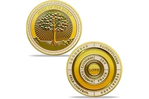 YGLLSSY Fruit of The Spirit Challenge Coin, Christ Inspirational Galatians 5:22-23 Jesus Religious Token, Good Luck Tree of Virtues Spiritual Growth, Christ Bible Verse Gifts for Friends Family