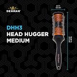 Denman Medium Thermo Ceramic Hourglass Hot Curl Brush DHH3 Orange Black view 2