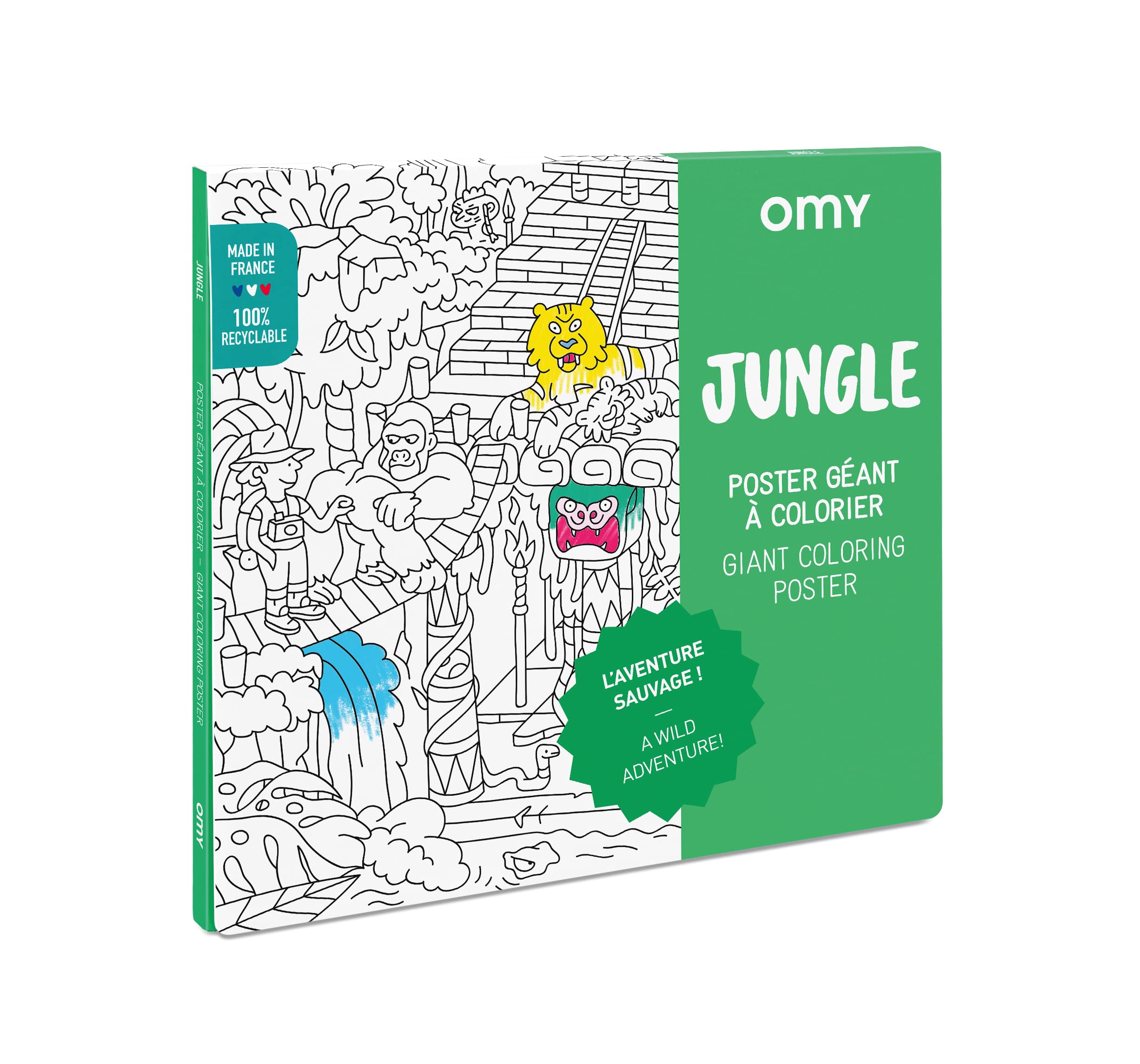 Omy Giant Colouring Poster for Kids - Jungle