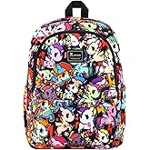 Tokidoki Unicorno Backpack Cute Travel Laptop Backpack for Women Casual Bag Lightweight Cloth Canvas Backpack Daypack Handbag (Backpack-Black Unicorno)