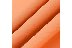 THAMIAO Orange Fabric Book Cover - 17x55", Paper Backed, Binding Cloth for Book Binding, Bookbinding Supplies