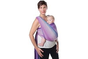Chimparoo Baby Wrap Carrier, 100% Organic Cotton Baby Woven Wrap for Newborn to Toddler, Comfortable & Adjustable Hip-Healthy