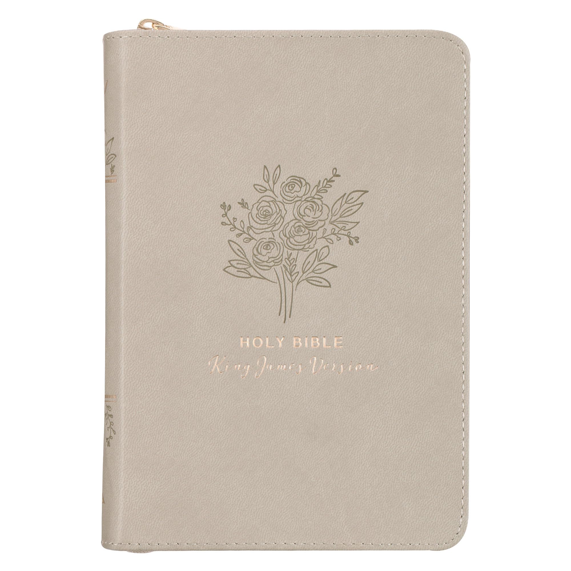 KJV Holy Bible, Compact Vegan Leather Red Letter Edition - Ribbon Marker, King James Version, Taupe (KJV Compact Editions) KJV Holy Bible, Compact Vegan Leather Red Letter Edition - Ribbon Marker, King James Version, Taupe (KJV Compact Editions) KJV Holy Bible, Compact Vegan Leather Red Letter Edition - Ribbon Marker, King James Version, Taupe (KJV Compact Editions) Imitation Leather