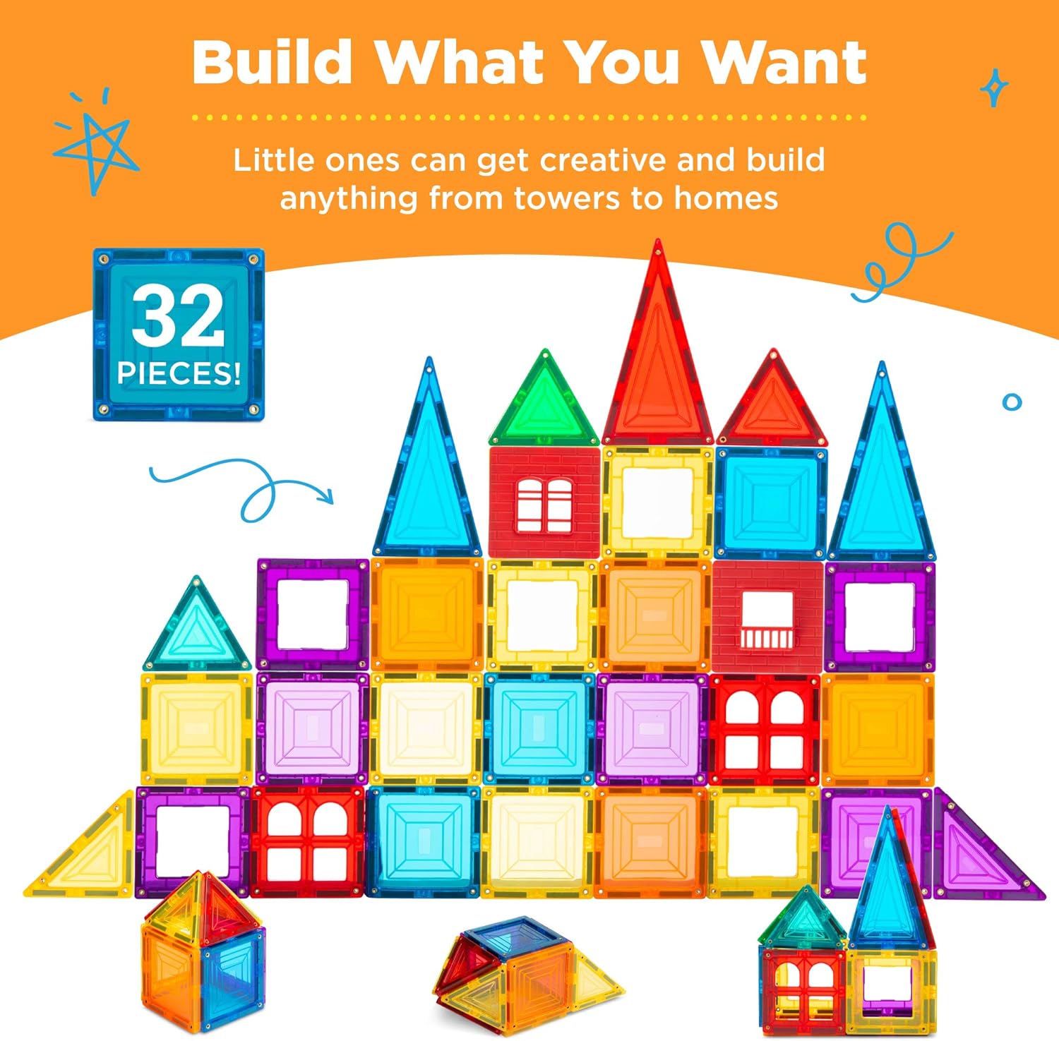 intey magnetic building blocks 32