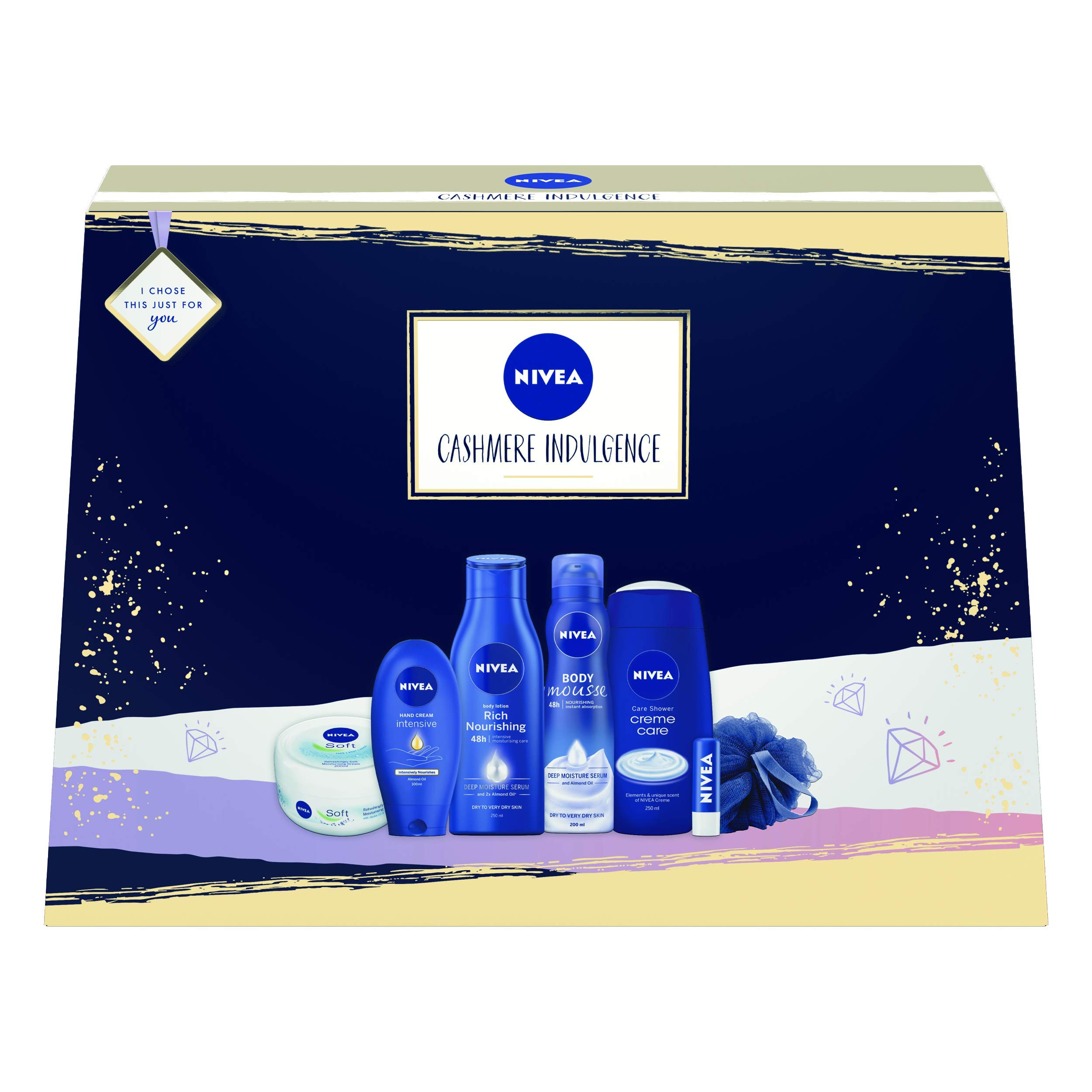 Nivea Cashmere Indulgence Giftset, Indulgent Gifts for Her with 7 NIVEA Products, Moisturising and Nourishing Gift Set, Contains A Selection of NIVEA Gifts for Women