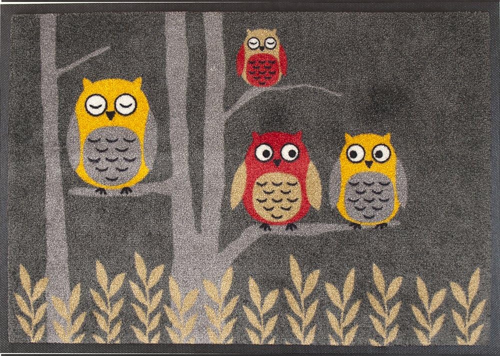 Akzente Wolf 27078 Doormat 50 x 70 cm Grey Owls