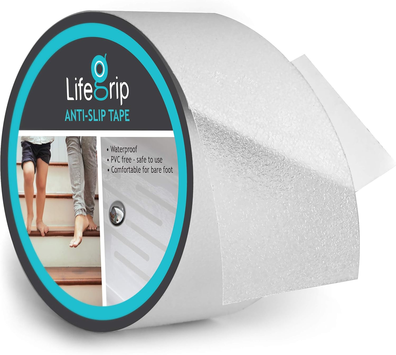 Amazon Com Lifegrip Anti Slip Waterproof Clear Safety Tape Tub And Shower Treads 2 Inch X 15 Feet Adds Non Slip Traction To Tubs Pools Boats Stairs Transparent Soft Comfortable For Bare Feet 2