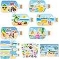 CY2SIDE Polar Animal Stickers Scene - 24 Set Make Your Own Winter Crystal Scene Art Craft DIY Fun Animal Stickers With Polar Bear Snowy Decals For Kids Holiday Party Games For