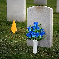 XONOR Artificial Cemetery Flowers, Set of 2